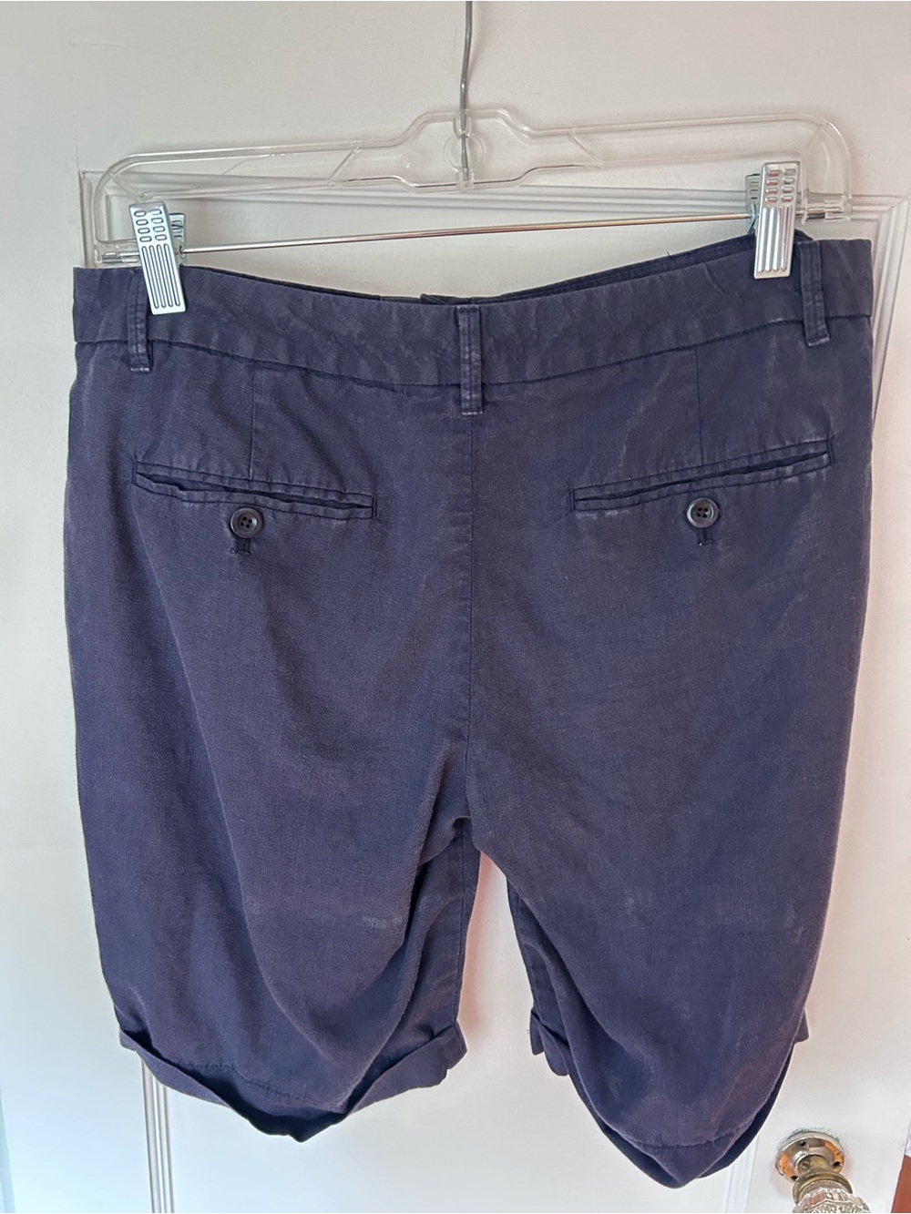 Classic Navy Women’s Linen Bermuda Shorts